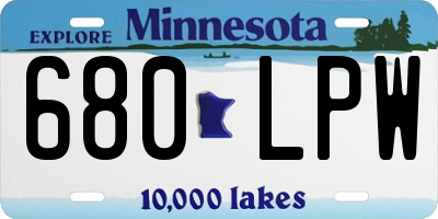 MN license plate 680LPW