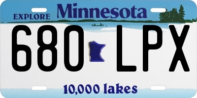 MN license plate 680LPX