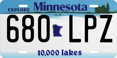 MN license plate 680LPZ