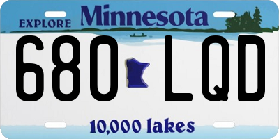 MN license plate 680LQD