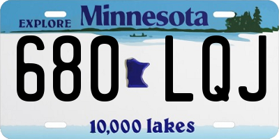 MN license plate 680LQJ