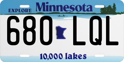 MN license plate 680LQL