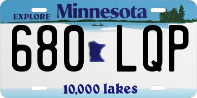 MN license plate 680LQP