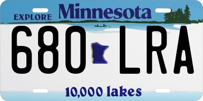 MN license plate 680LRA