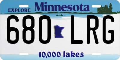 MN license plate 680LRG