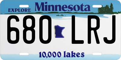 MN license plate 680LRJ