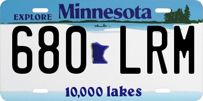 MN license plate 680LRM