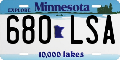 MN license plate 680LSA