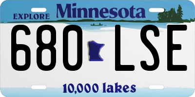 MN license plate 680LSE