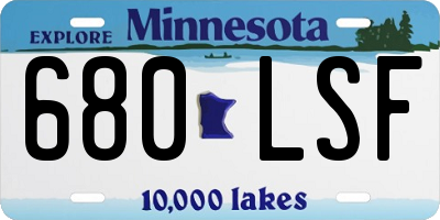 MN license plate 680LSF