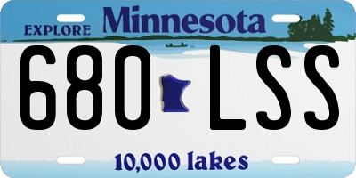 MN license plate 680LSS