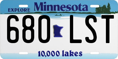 MN license plate 680LST