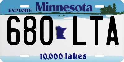 MN license plate 680LTA