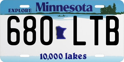 MN license plate 680LTB