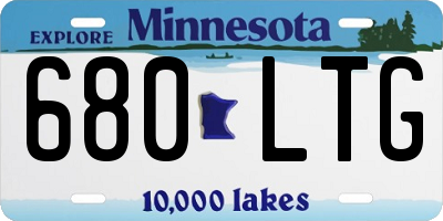 MN license plate 680LTG