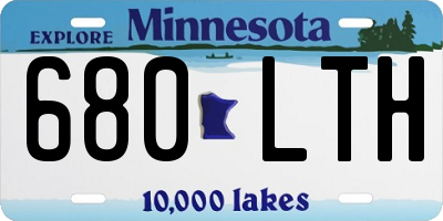 MN license plate 680LTH