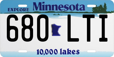 MN license plate 680LTI