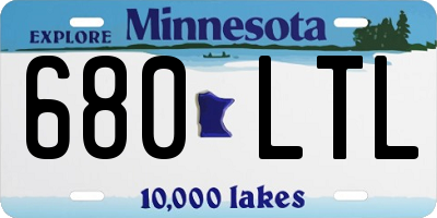 MN license plate 680LTL