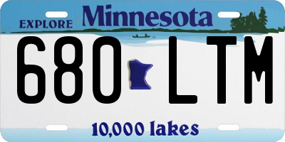 MN license plate 680LTM