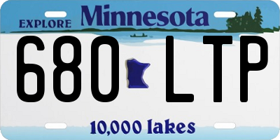 MN license plate 680LTP