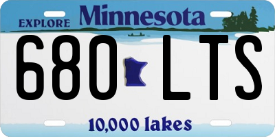 MN license plate 680LTS