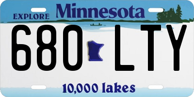 MN license plate 680LTY