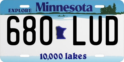 MN license plate 680LUD