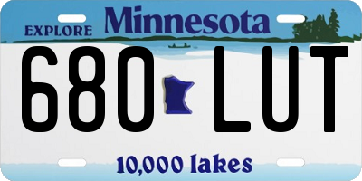 MN license plate 680LUT