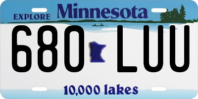 MN license plate 680LUU