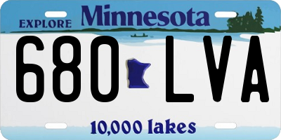 MN license plate 680LVA