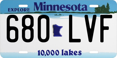 MN license plate 680LVF