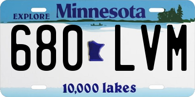 MN license plate 680LVM