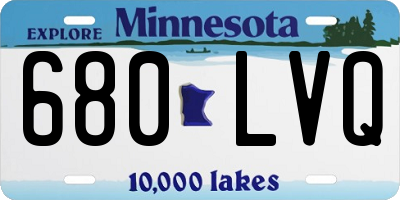 MN license plate 680LVQ