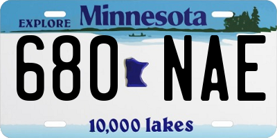 MN license plate 680NAE