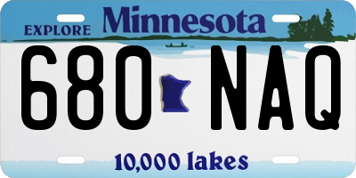 MN license plate 680NAQ