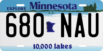 MN license plate 680NAU