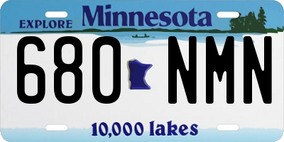 MN license plate 680NMN