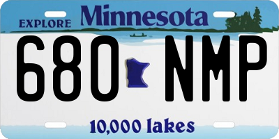 MN license plate 680NMP
