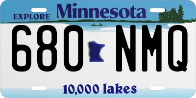 MN license plate 680NMQ