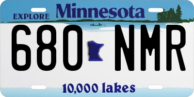 MN license plate 680NMR