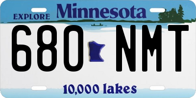 MN license plate 680NMT