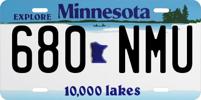 MN license plate 680NMU