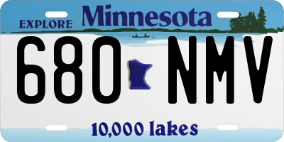 MN license plate 680NMV