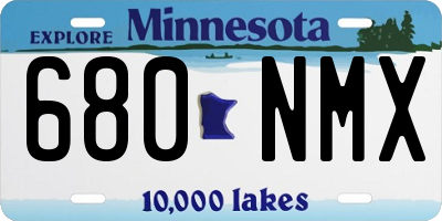 MN license plate 680NMX