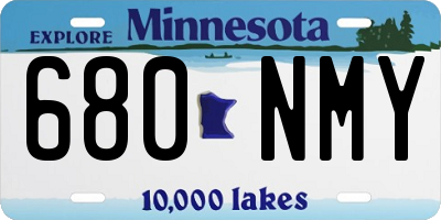MN license plate 680NMY
