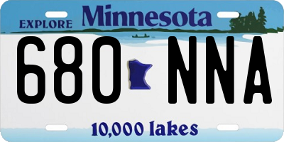 MN license plate 680NNA