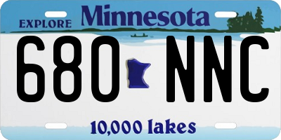 MN license plate 680NNC