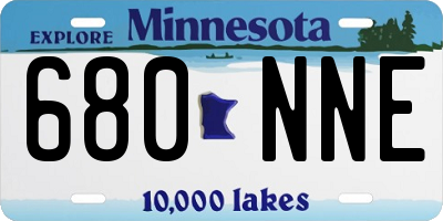 MN license plate 680NNE