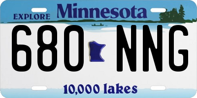 MN license plate 680NNG