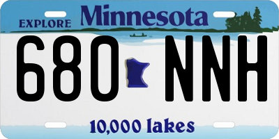 MN license plate 680NNH